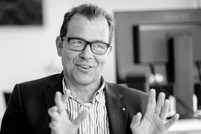 A picture of Marco Beng giving the interview.