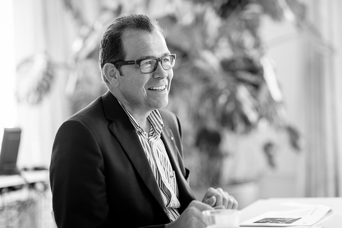 A picture of Marco Beng giving the interview.